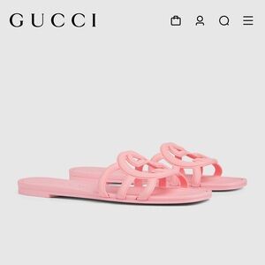 Gucci Pink Women's Interlocking G slides